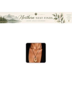 ONBRIG Long Necklace Boho Black Cord Pendant Gold Plated Alloy Women's